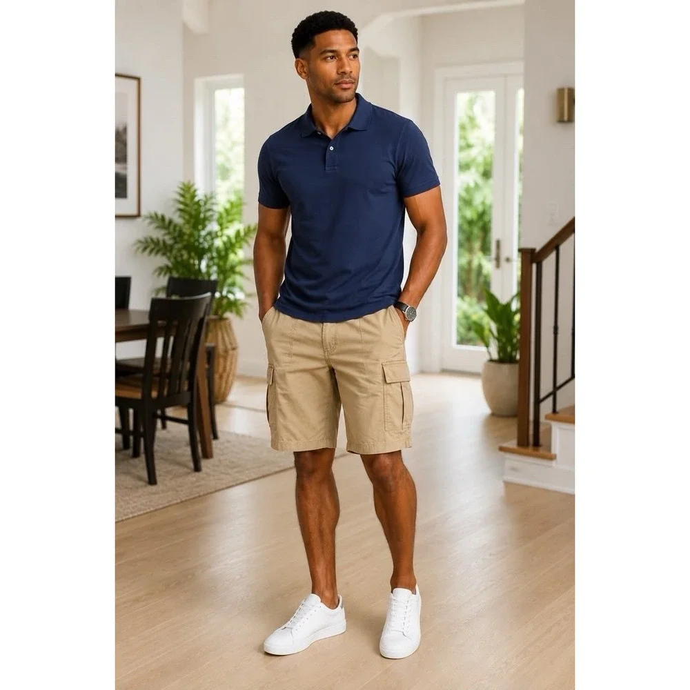 Levi's Men's Cargo Shorts 2XL 40W Khaki Cotton 10